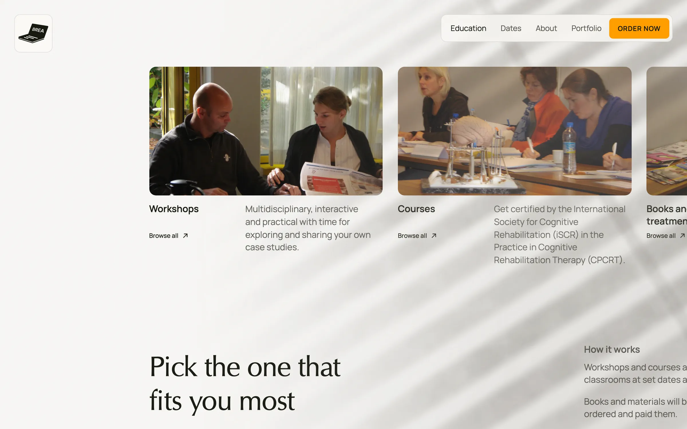 The education section