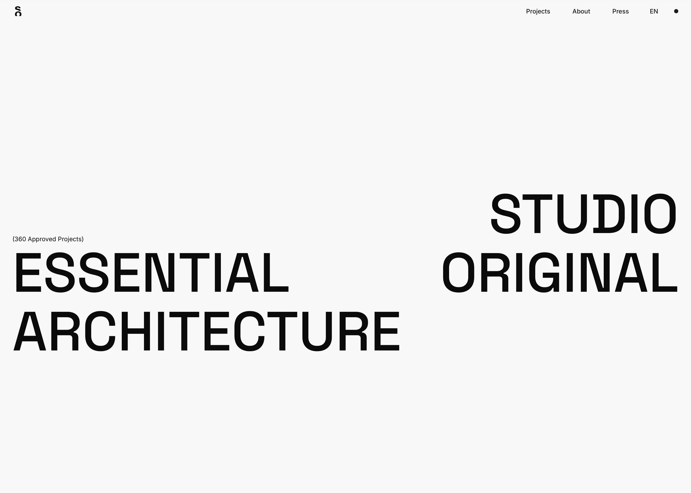 The SO Arquitetos homepage